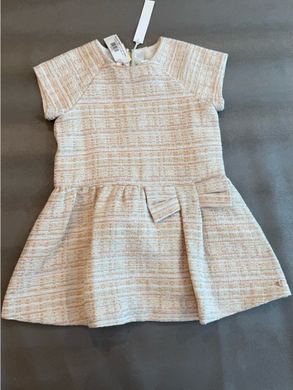 Tartine et Chocolat Ceremonie Tweed Dress with Bow. Size 4